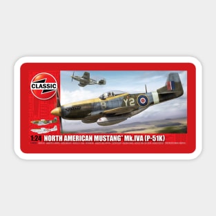 Vintage Model Kit Box Art - P51K Mustang Sticker